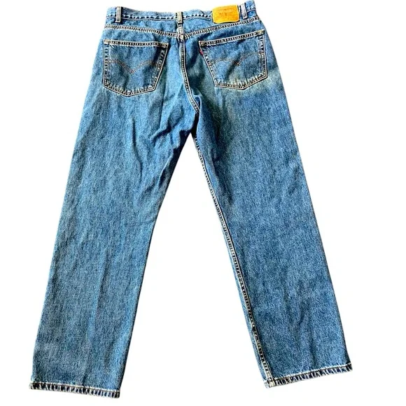 Vintage 90s Y2K Levi’s Regular Straight Leg Jeans 40x30 - Picture 2 of 11